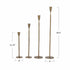 Hand-Forged Cast Metal Taper Holders, Brass Finish