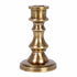 Small Antique Cast Aluminum Taper Holder, Antique Brass Finish