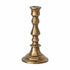 Large Antique Cast Aluminum Taper Holder, Antique Brass Finish