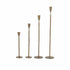 Hand-Forged Cast Metal Taper Holders, Brass Finish