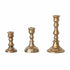 Medium Antique Cast Aluminum Taper Holder, Antique Brass Finish