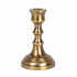 Medium Antique Cast Aluminum Taper Holder, Antique Brass Finish