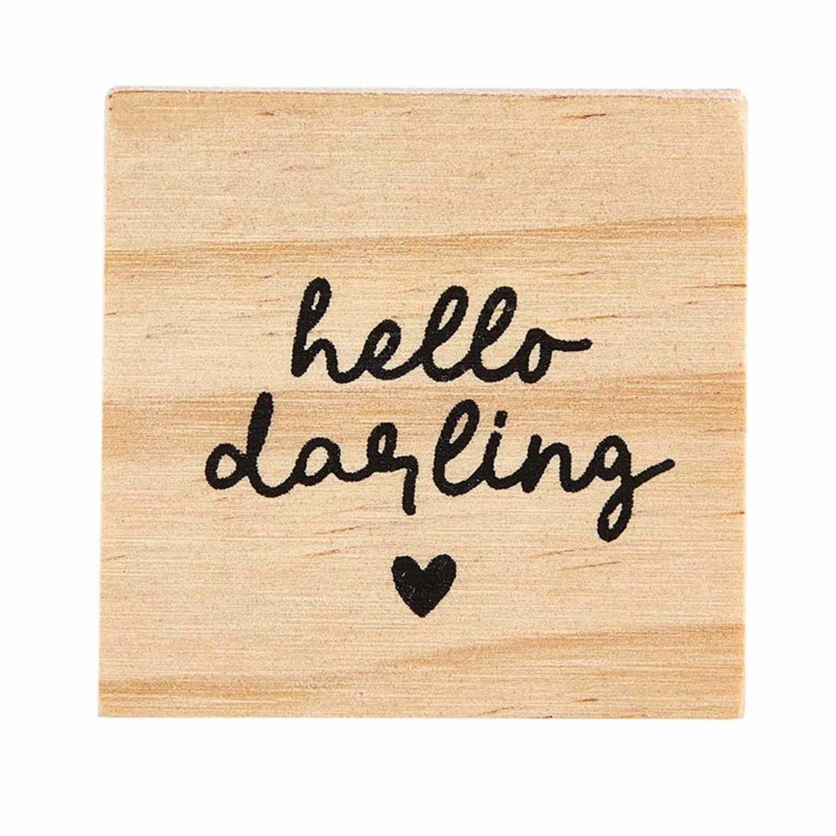 Hello Darling Dangle Earrings with Wood Gift Box by Santa Barbara Design Studio