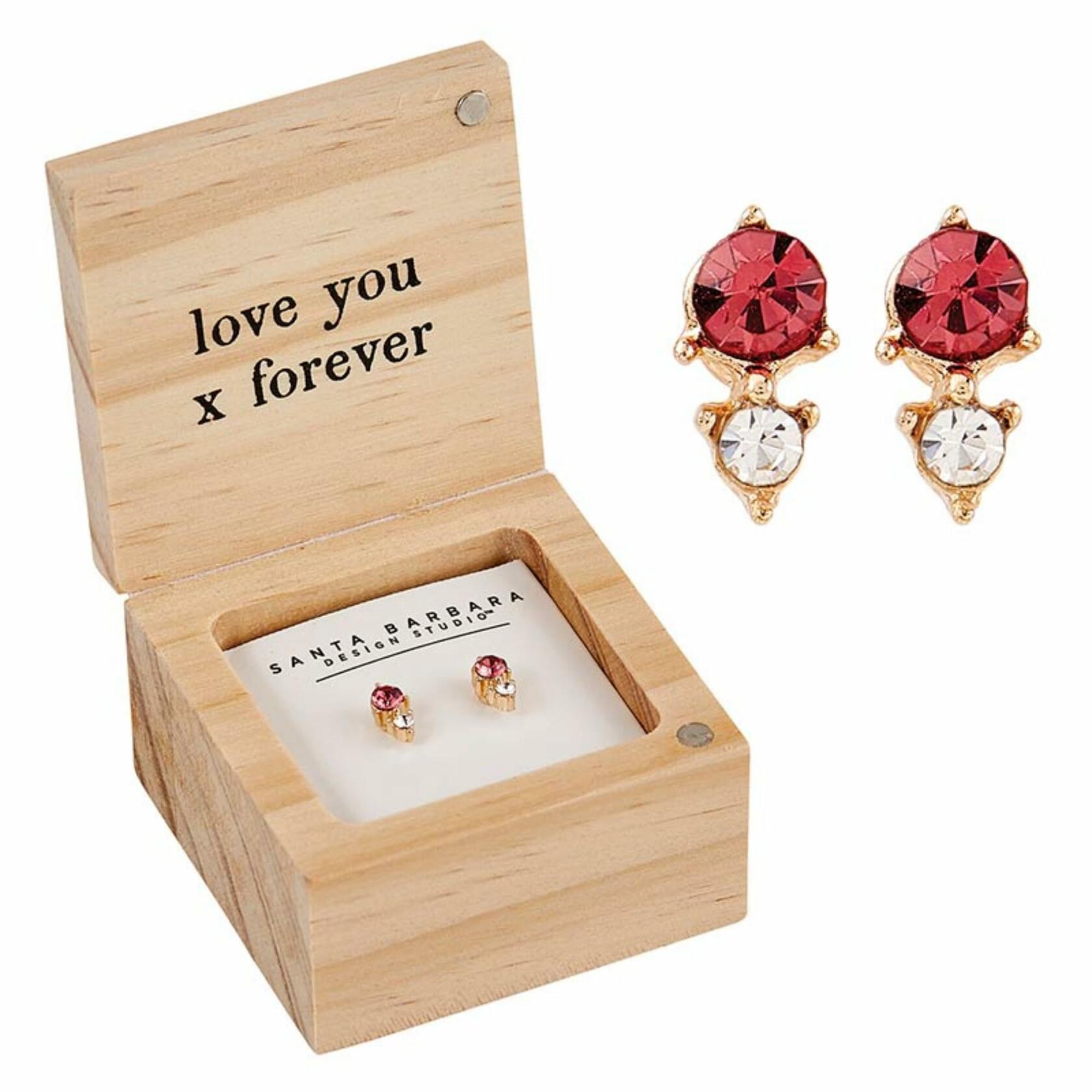 Mama Dangle Earrings with Wood Gift Box by Santa Barbara Design Studio