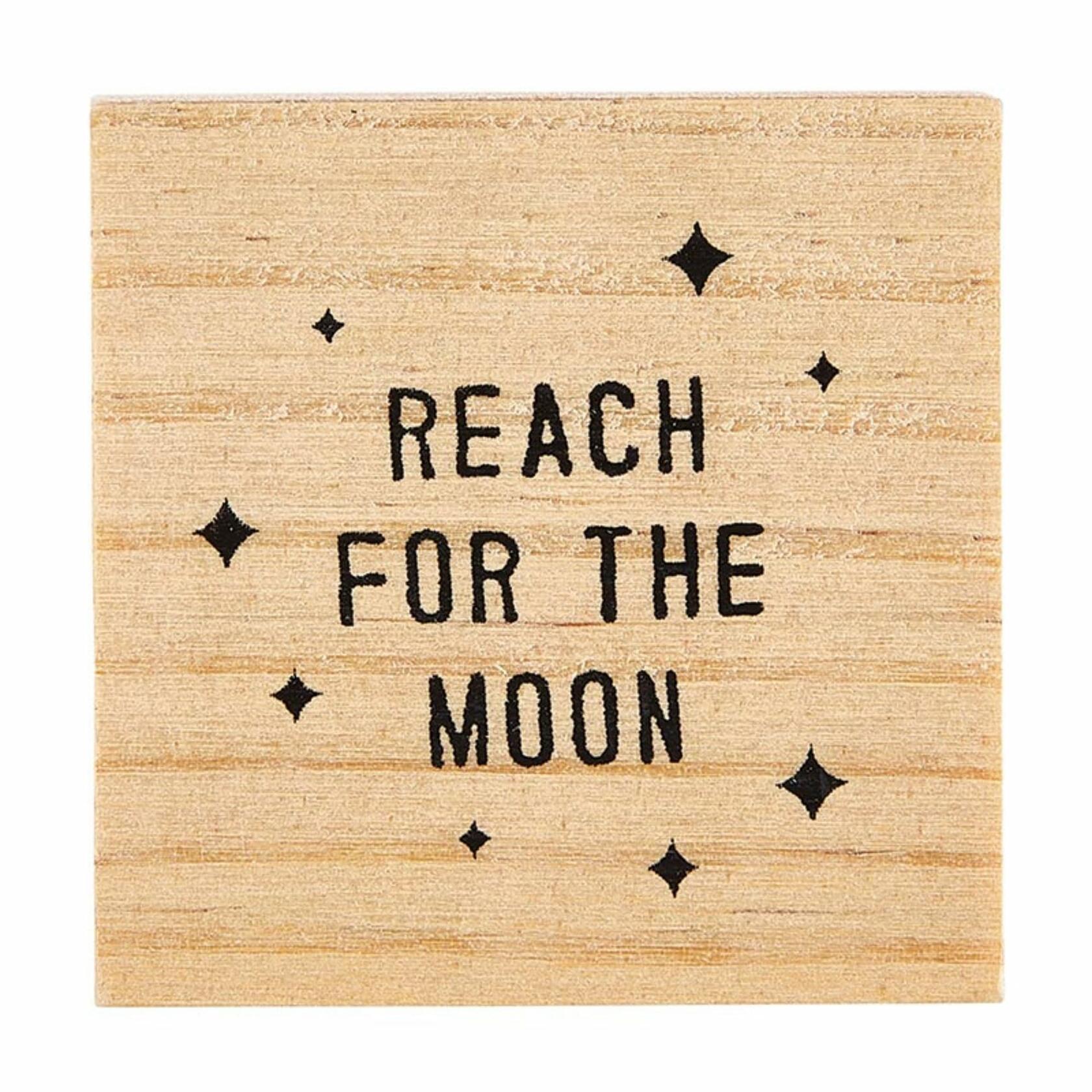 Moon & Star Dangle Earrings with Wood Gift Box by Santa Barbara Design Studio
