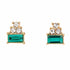 Happy Birthday Stud Earrings with Wood Gift Box by Santa Barbara Design Studio