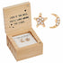 Moon & Star Dangle Earrings with Wood Gift Box by Santa Barbara Design Studio