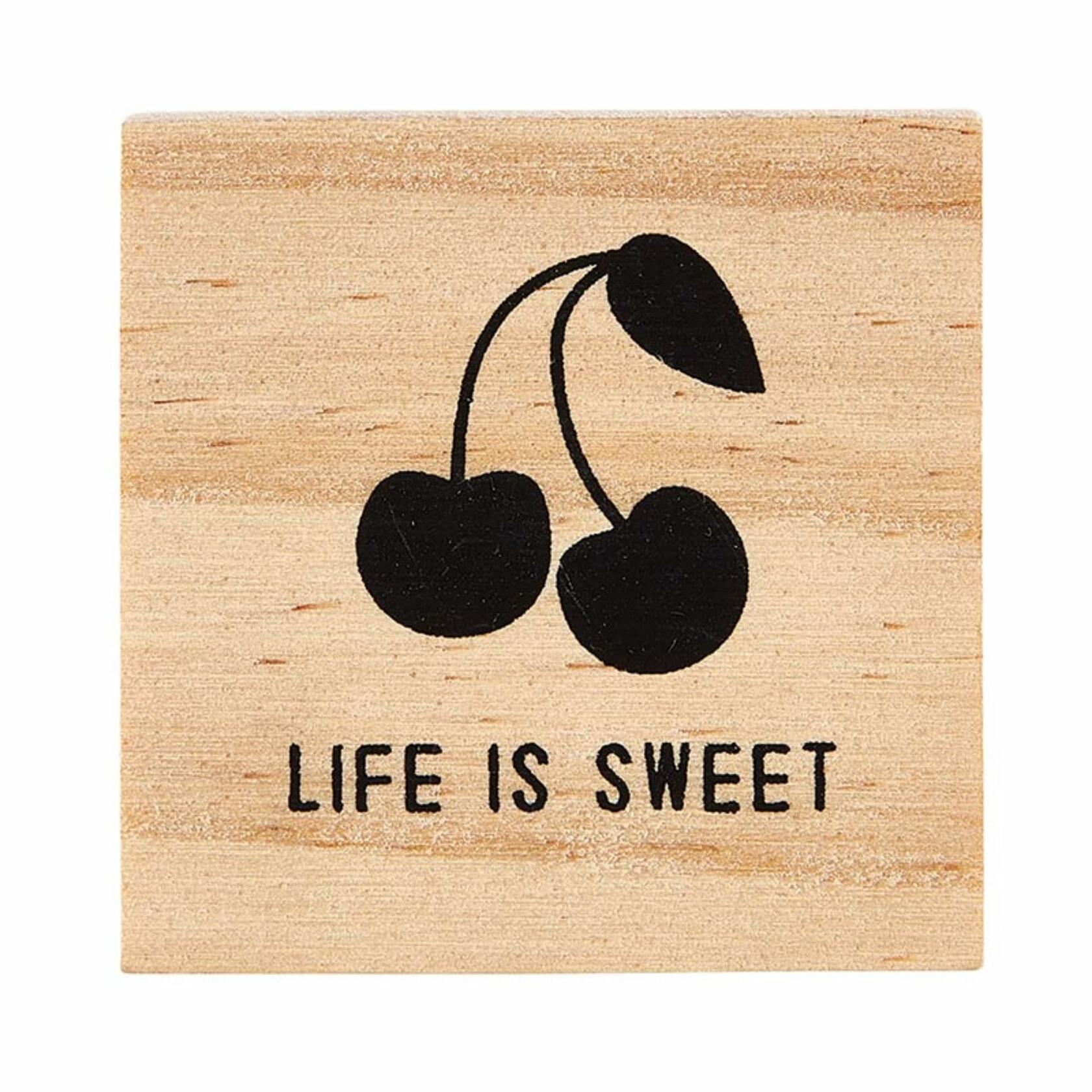 Cherry Life is Sweet Stud Earrings with Wood Gift Box by Santa Barbara Design Studio