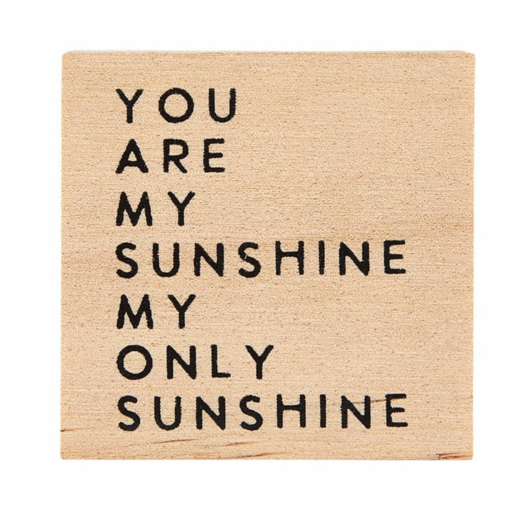 You are My Sunshine Dangle Earrings with Wood Gift Box by Santa Barbara Design Studio