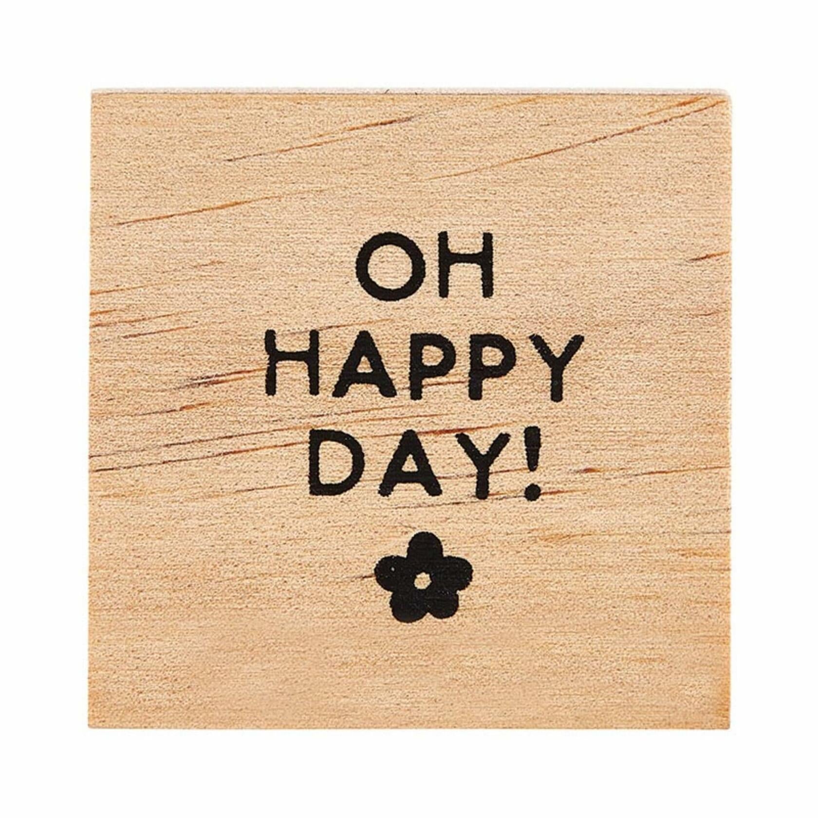 Pink Oh Happy Day Dangle Earrings with Wood Gift Box by Santa Barbara Design Studio