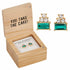 Happy Birthday Stud Earrings with Wood Gift Box by Santa Barbara Design Studio