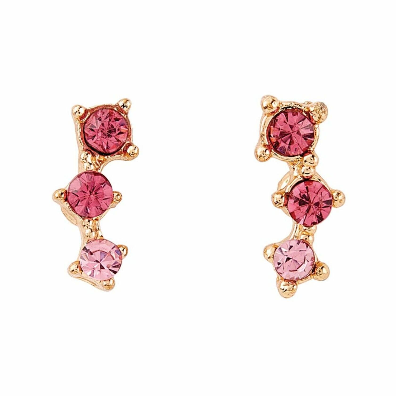 Pink Oh Happy Day Dangle Earrings with Wood Gift Box by Santa Barbara Design Studio