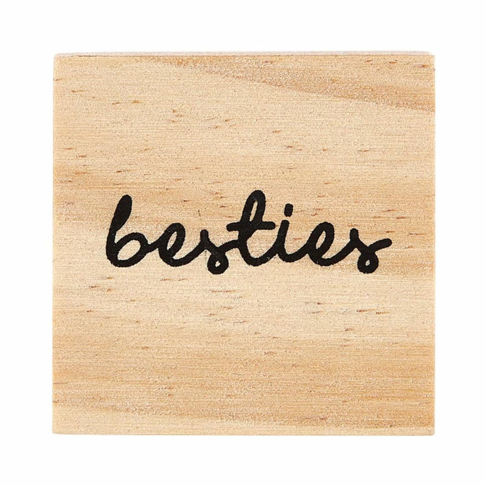 XO Besties Stud Earrings with Wood Gift Box by Santa Barbara Design Studio