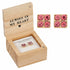 Pink Love Stud Earrings with Wood Gift Box by Santa Barbara Design Studio
