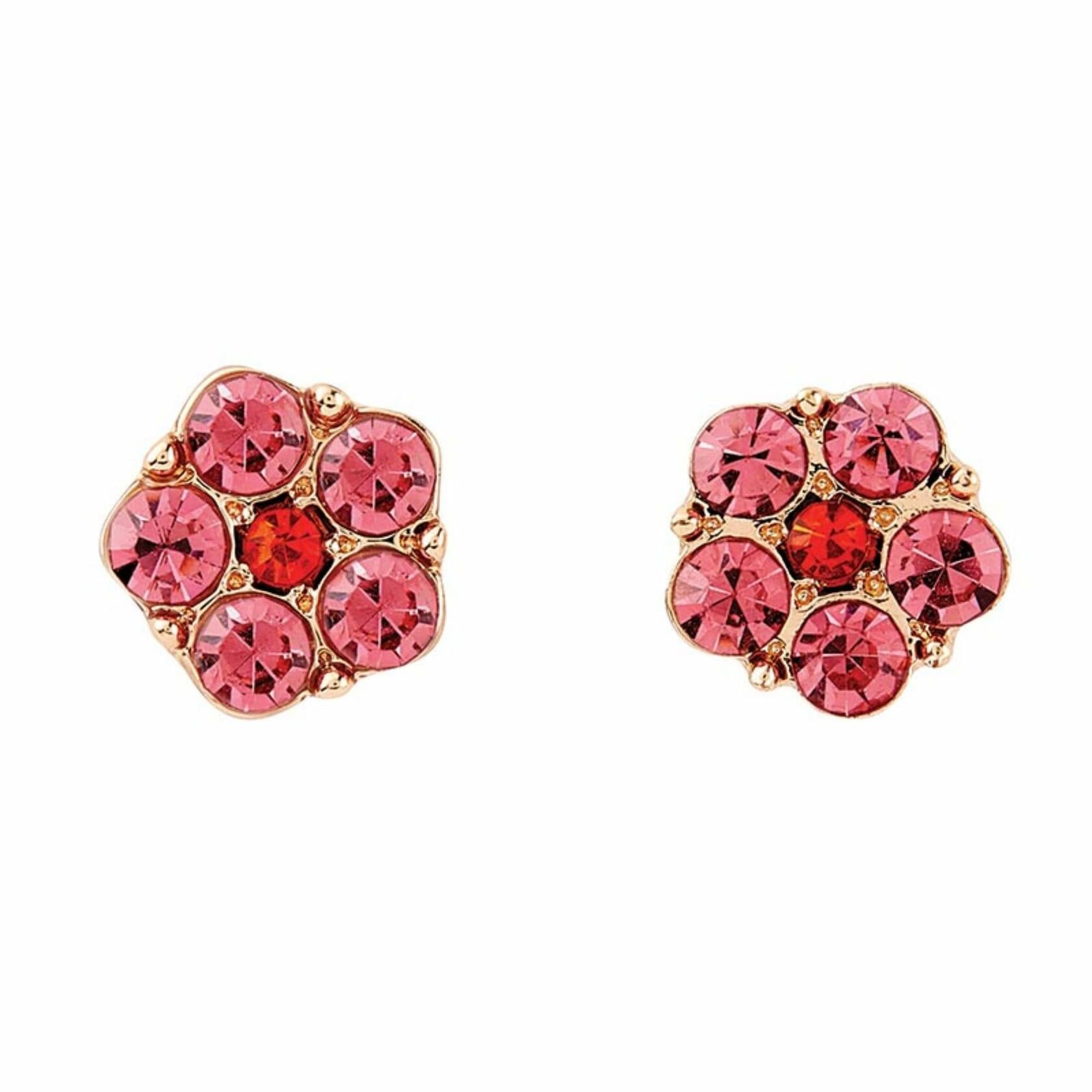 Pink Daisy Dangle Earrings with Wood Gift Box by Santa Barbara Design Studio