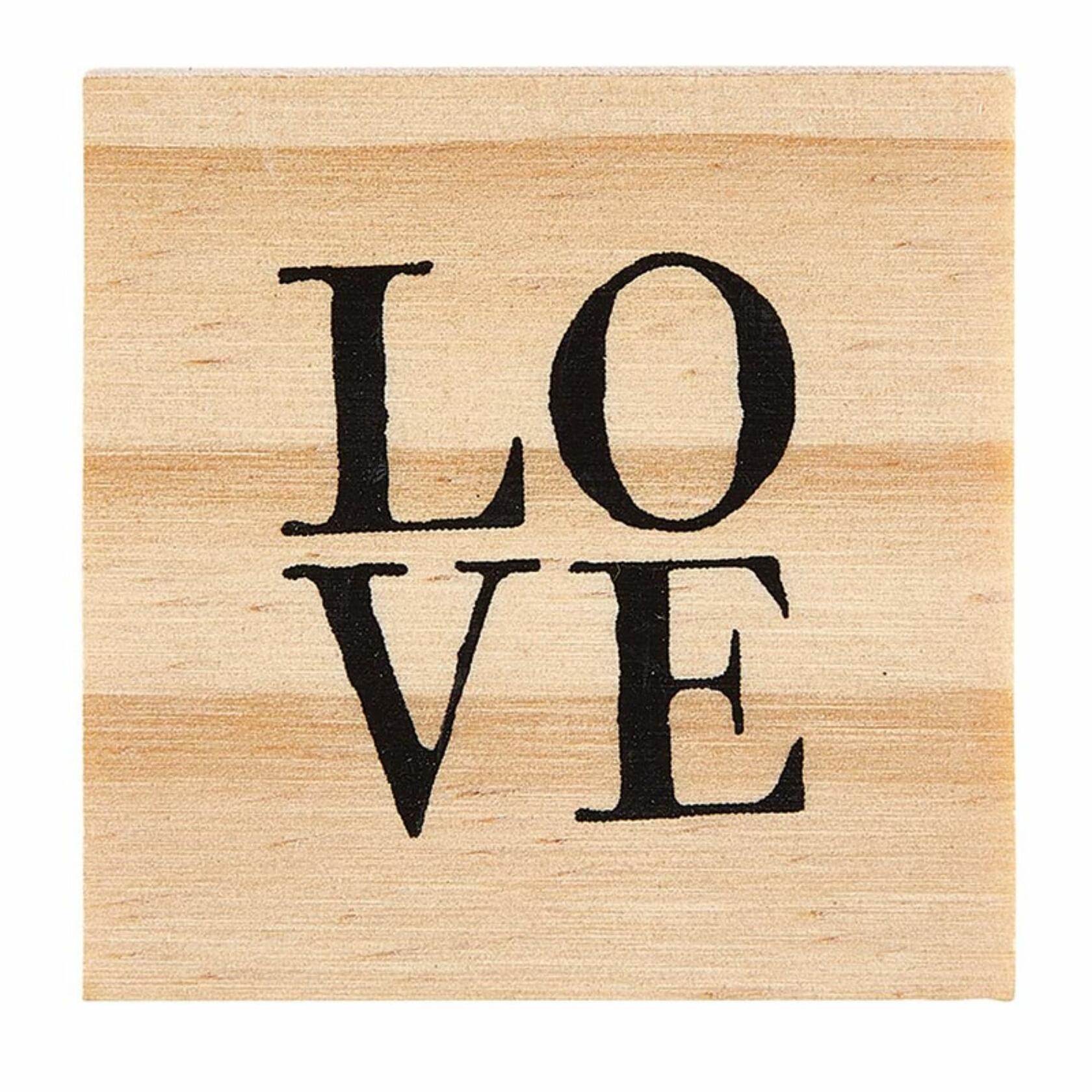 Pink Love Stud Earrings with Wood Gift Box by Santa Barbara Design Studio