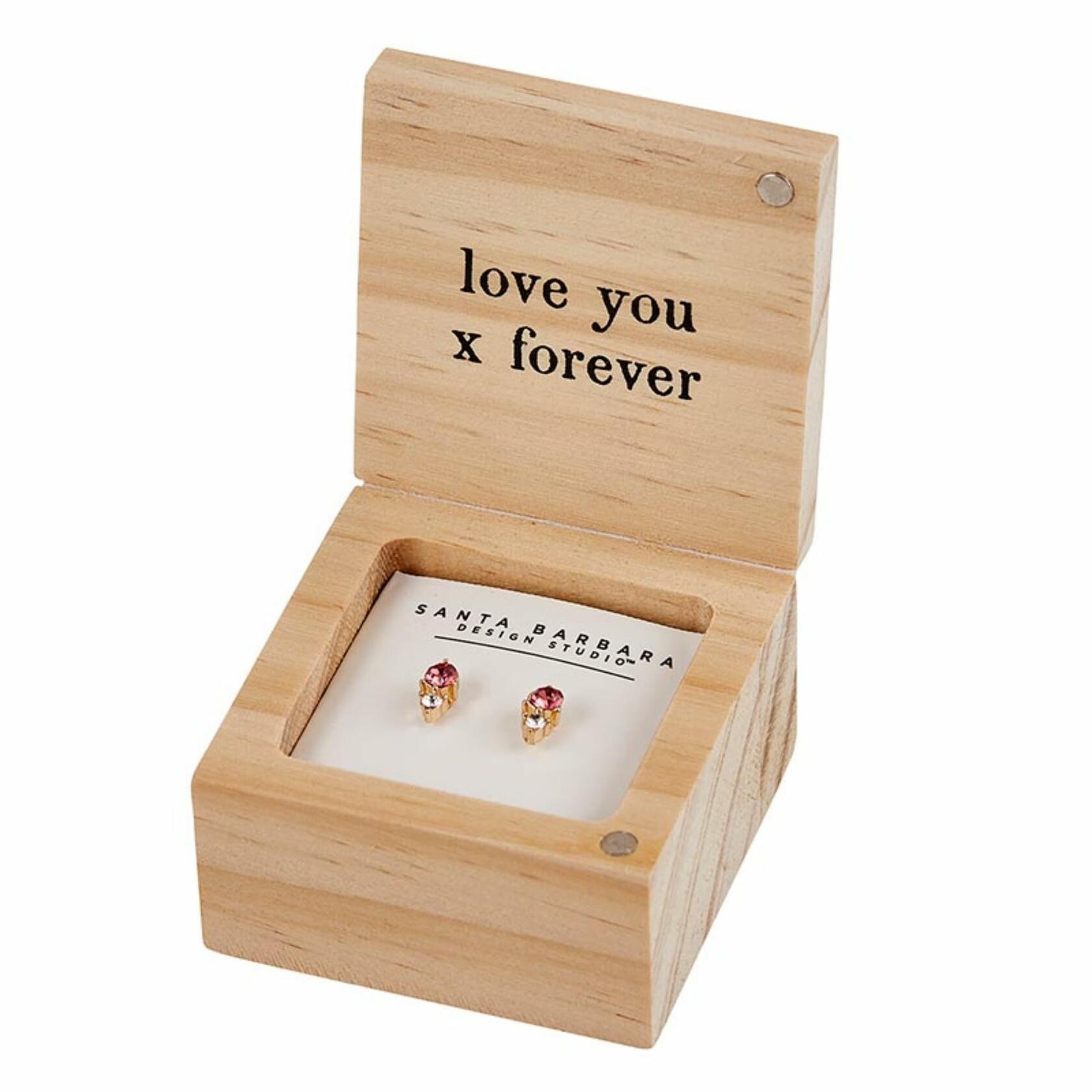 Mama Dangle Earrings with Wood Gift Box by Santa Barbara Design Studio
