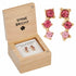 Pink Oh Happy Day Dangle Earrings with Wood Gift Box by Santa Barbara Design Studio
