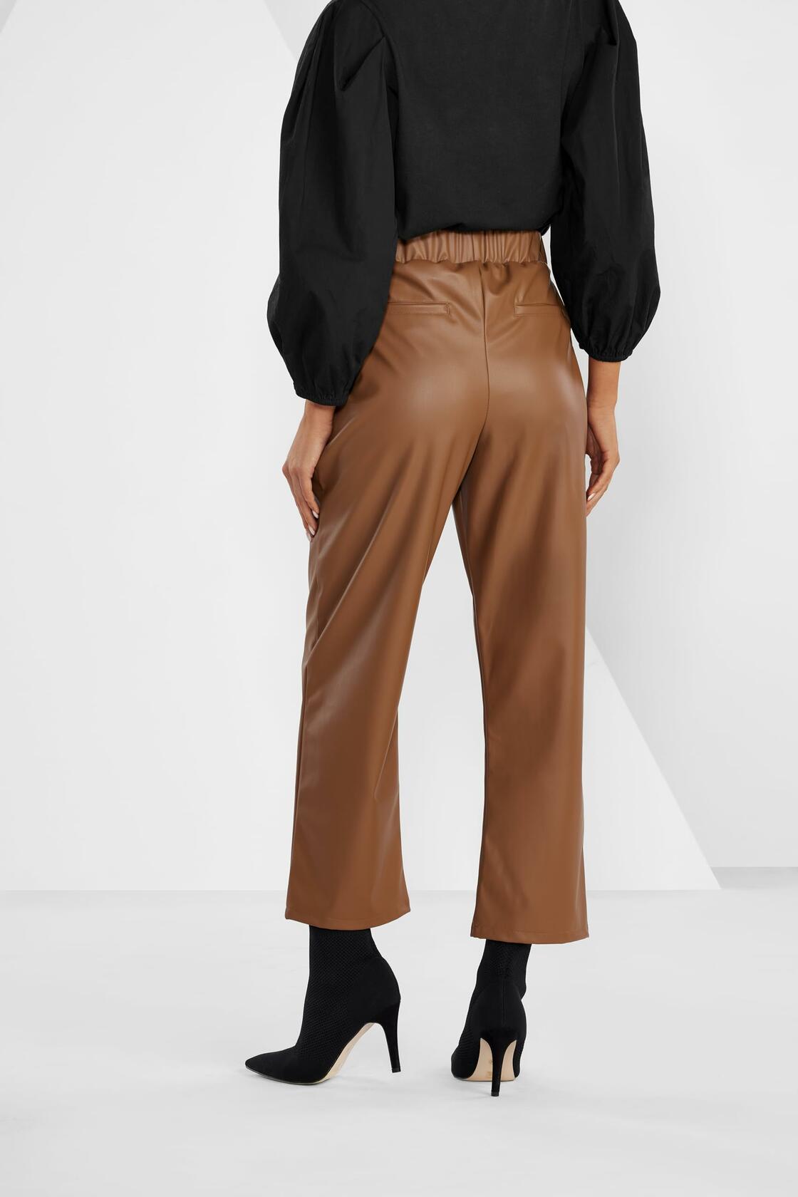 Ballard Leather Pant Brown By Mud Pie