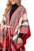 Brinley Belted Poncho, Red By Mud Pie
