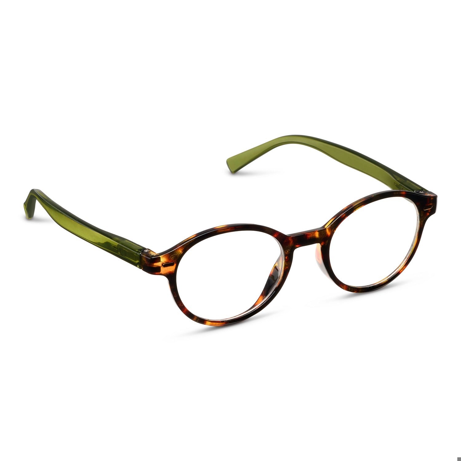 Dawson Tortoise/Green reading glasses by Peepers
