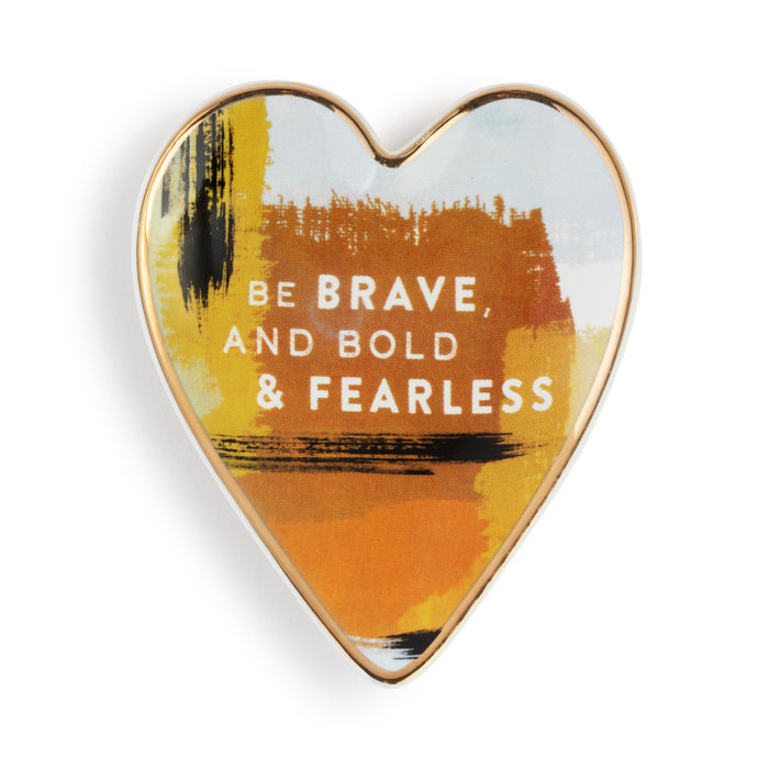 Be Brave Art Heart Trinket Dish By Demdaco