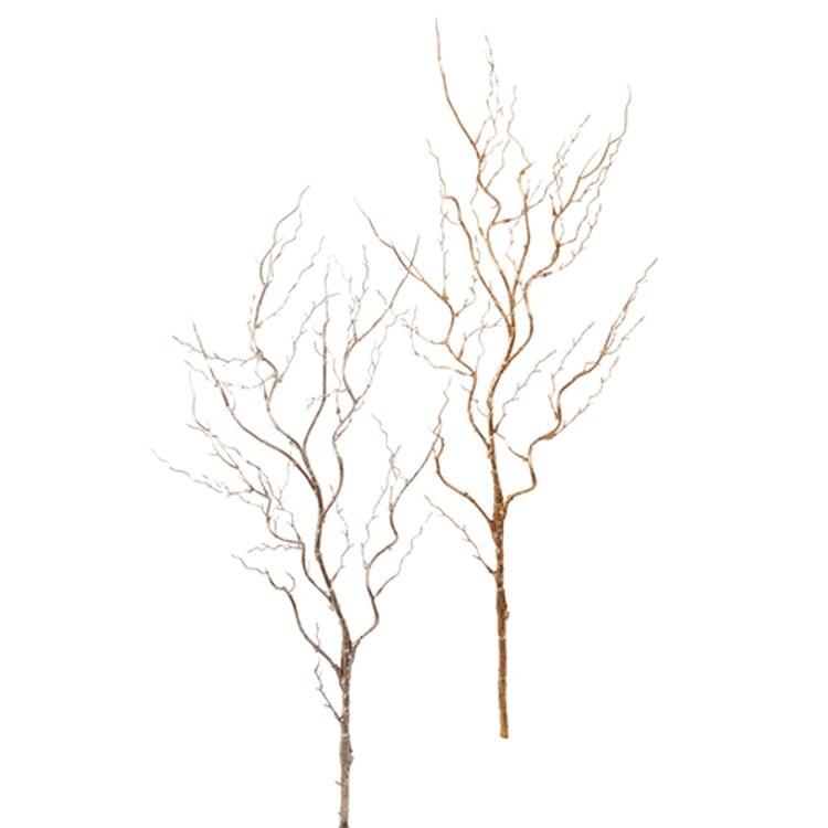 40" Gold and Siver Manzanita Branch
