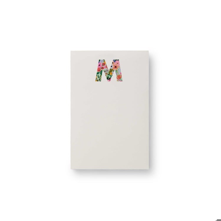 Monogram Initial Garden Zipper Pad by Rifle Paper Co