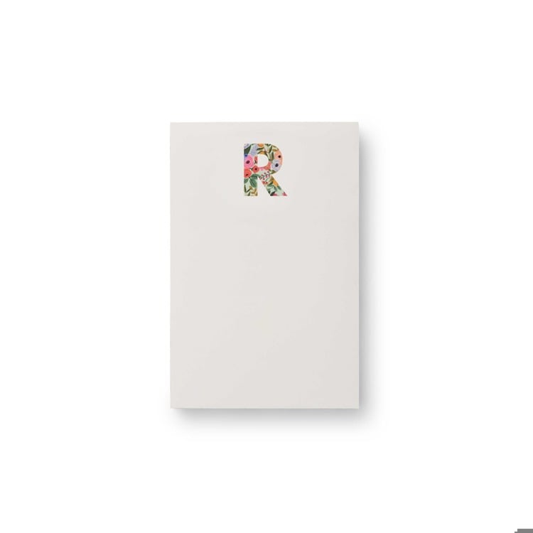 Monogram Initial Garden Zipper Pad by Rifle Paper Co