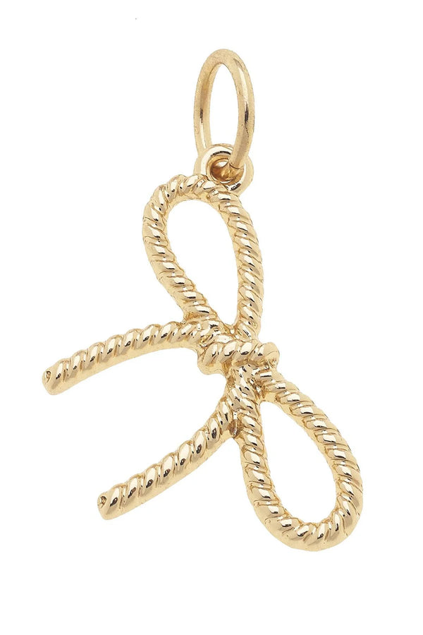 Rope Bow Charm in Shiny Gold – A. Dodson's