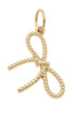Rope Bow Charm in Shiny Gold