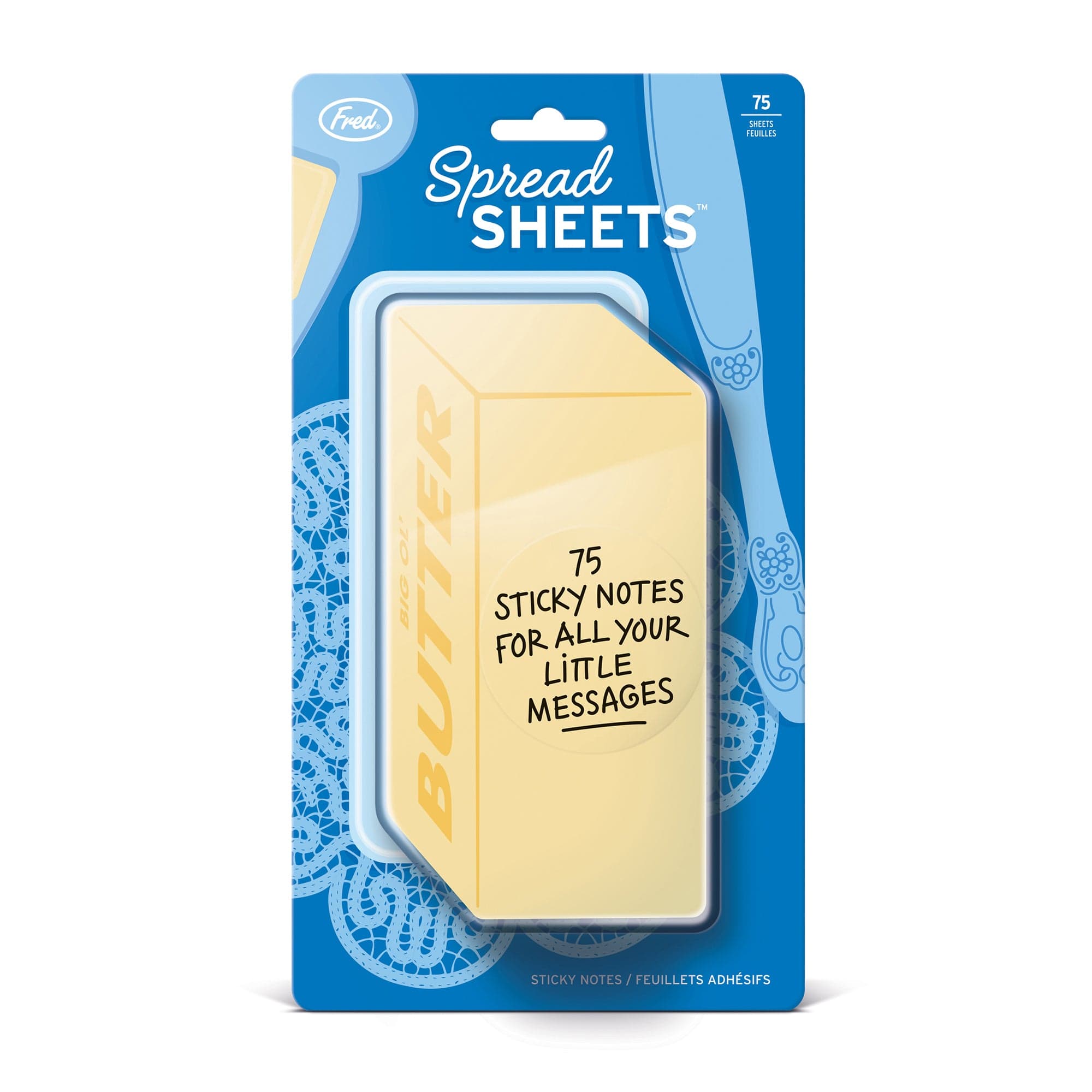 Spread Sheets Butter Sticky Notes - 75 Sheets by Fred