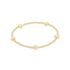 Signature Cross Small 2mm Gold Bracelet - Gold -by enewton