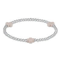 enewton extends signature cross sterling pattern 3mm bead bracelet - off white by enewton