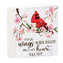 Memorial Cardinal Wood Sign Block,"Your Wings Were Ready"