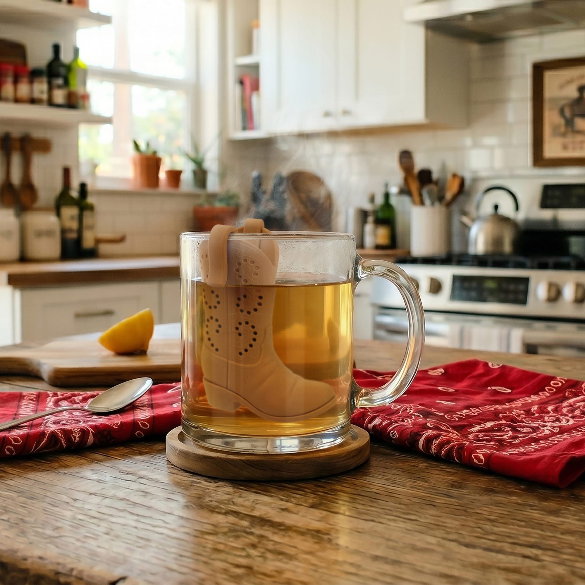 Fred Tea-Haw! Cowboy Boot Tea Infuser