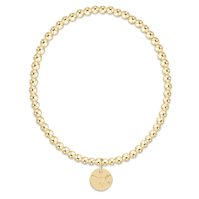 enewton-gameday ecollegiate classic gold 3mm bracelet -ut austin disc