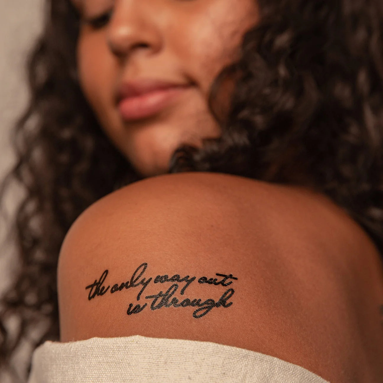 The Only Way Out Is Through Manifestation Tattoo