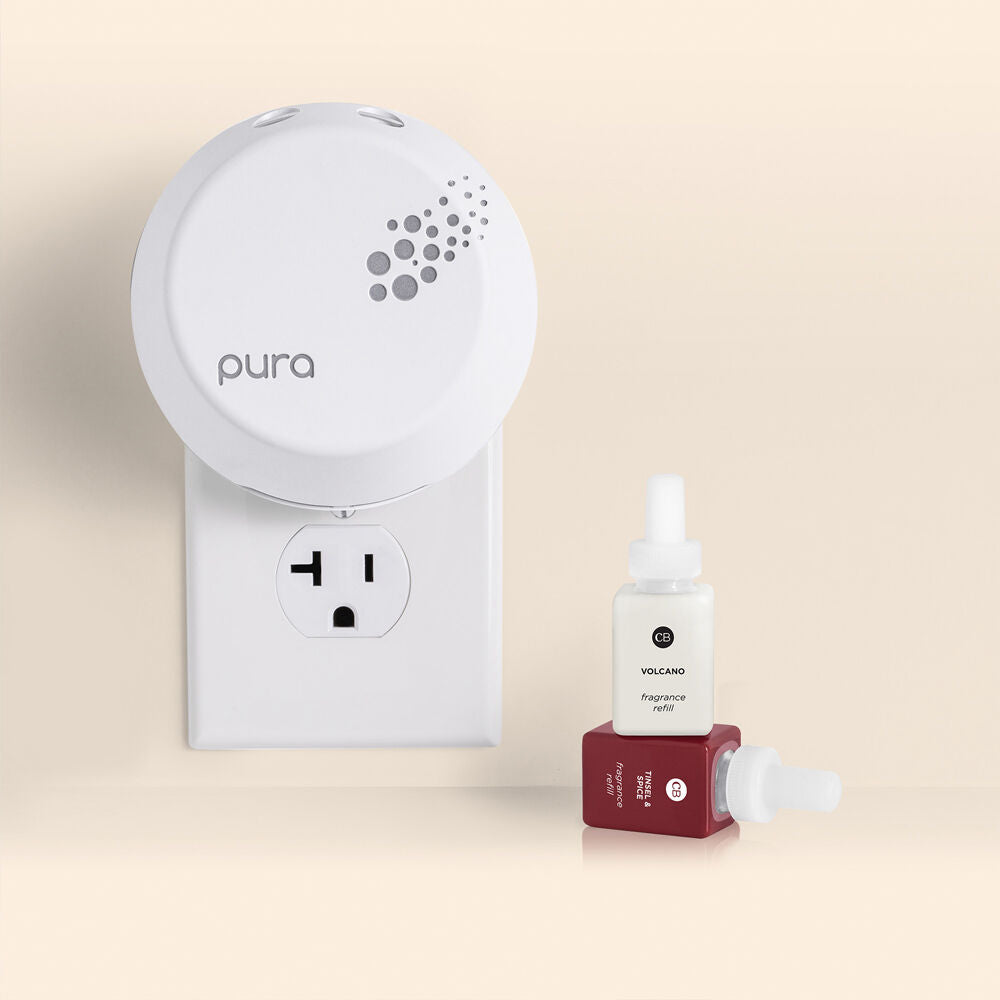 CB + Pura Smart Home Diffuser Kit, Tinsel & Spice & Volcano - A. Dodson's