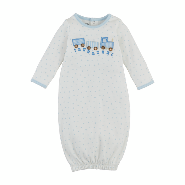 Train Applique Sleeper Gown BY MUD PIE