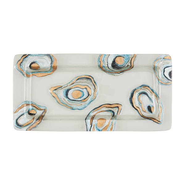 Glass Oyster Platter By Mud Pie