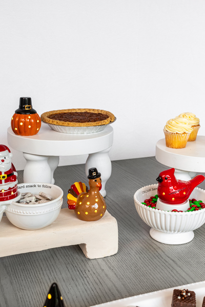 PUMPKIN PILGRIM LIGHT-UP SITTER BY MUD PIE - A. Dodson's