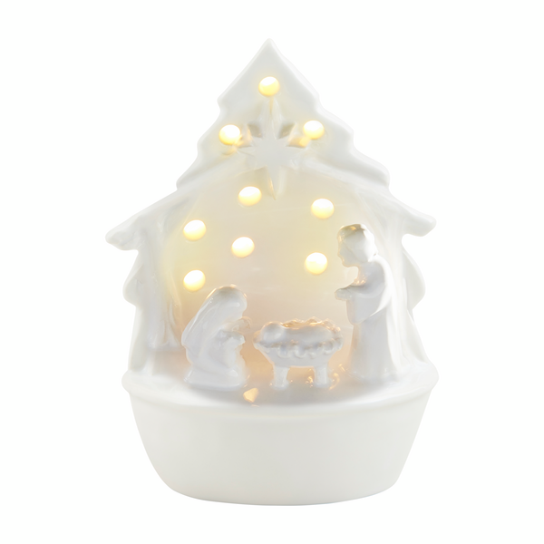LIGHT-UP NATIVITY SITTER BY MUD PIE