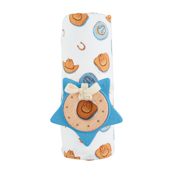 WILD WEST COWBOY COWGIRL SWADDLE & TEETHER SETS - A. Dodson's