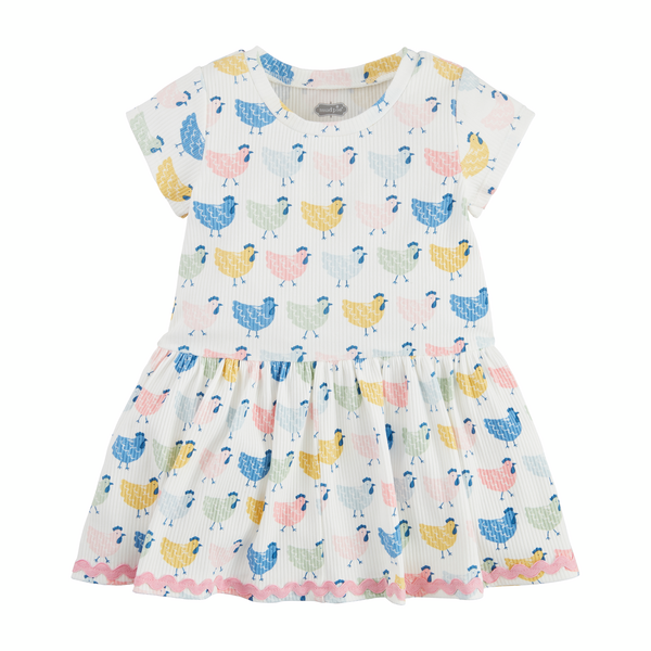 Chicken T-Shirt Toddler Dress BY MUD PIE