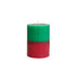Green & Red Two-Tone Pillar Candle - A. Dodson's