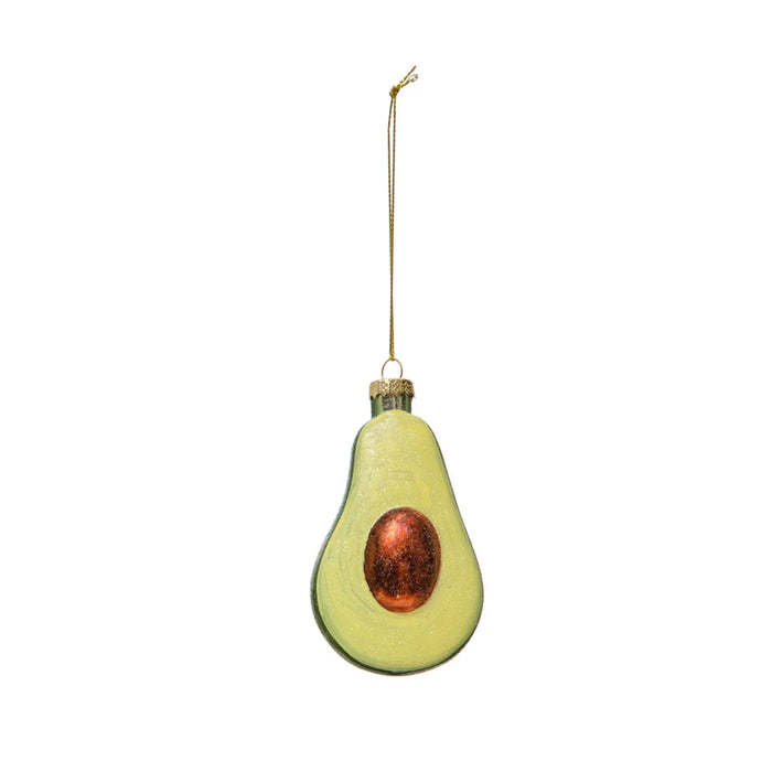 Glass Avocado Ornament