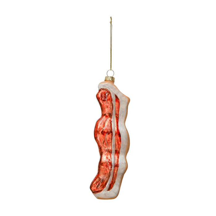 Glass Bacon Slice Ornament