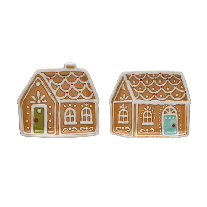 Gingerbread House Shaped Plate - 2 Styles