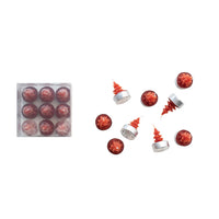 Holly Berry Color Round Unscented Tree Tealights - Set of 9